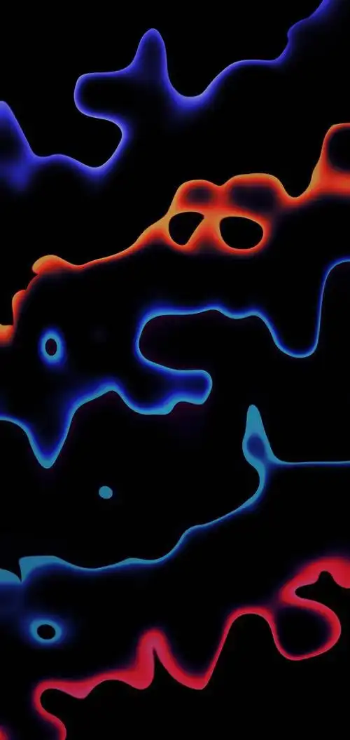 黑暗中会发光的线条壁纸太惊艳了