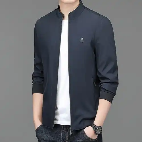 dafy品牌轻奢时尚韩版休闲夹克衫男春季新款百搭帅气中年男装外套上衣