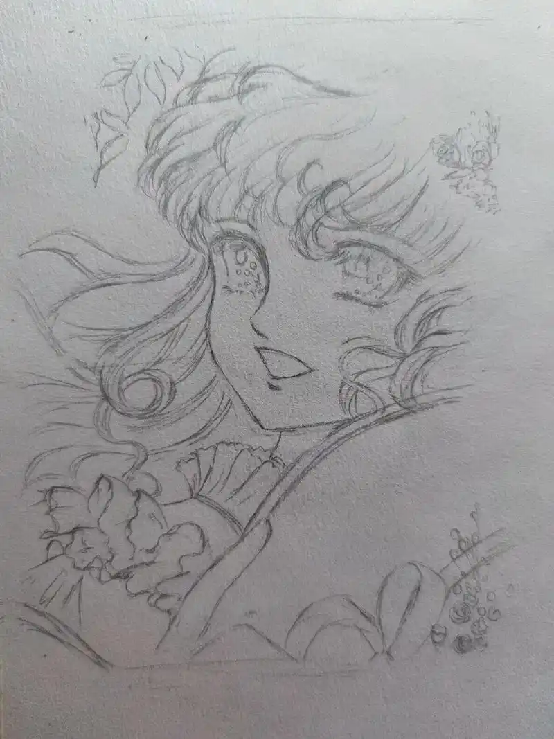 漫画女孩 临摹习作五十岚优美子的星星眼女孩 - 抖音