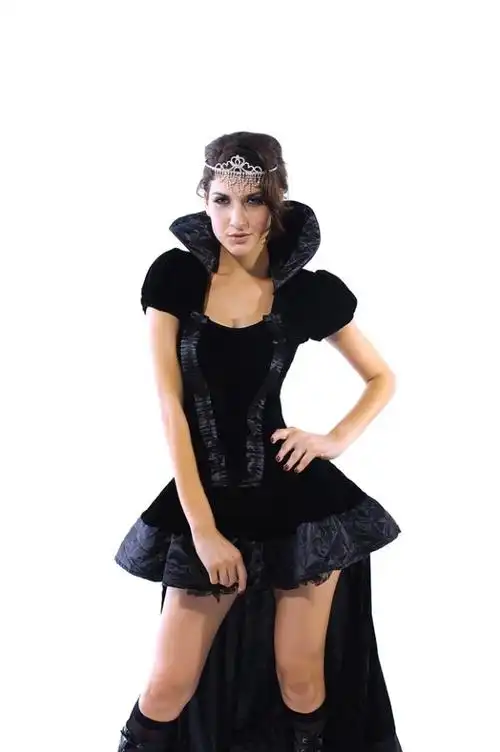 特种服装 民族服,舞台服 迪拉蒙cosplay角色扮演舞台装黑色立领女皇装