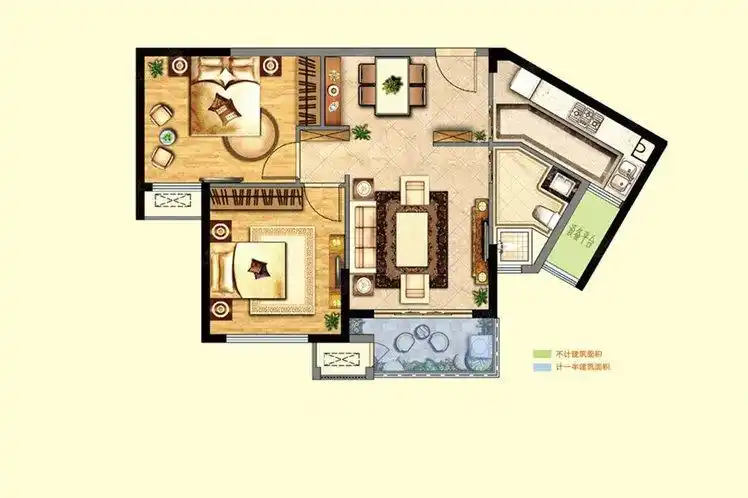00平米-户型图装修效果图