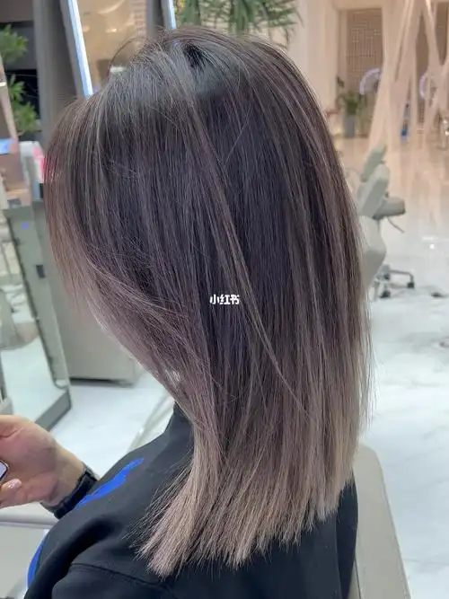 奶茶色画染ins欧美风黑头发长出来也好看