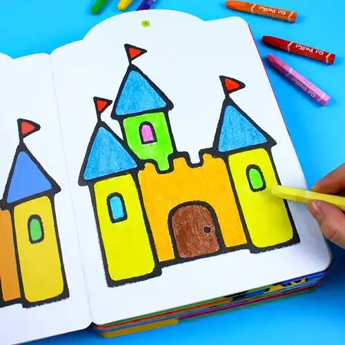 【送24色蜡笔】小红花儿童画画启蒙教材宝宝涂色书涂鸦描画书3-4-5-6-