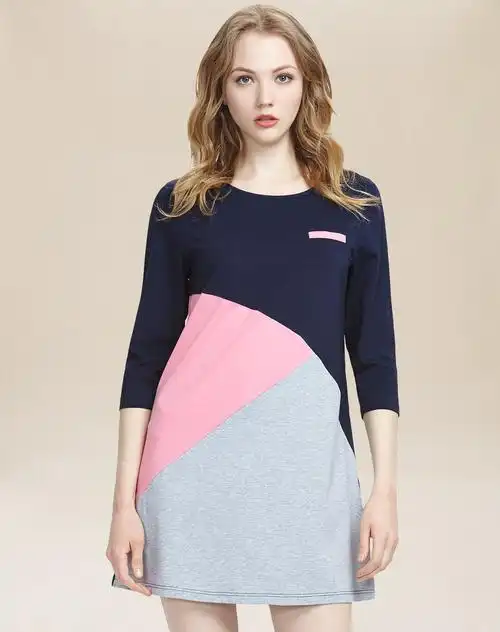 女士拼接中长款外穿上衣墨绿