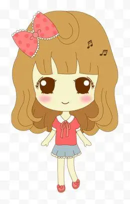 手绘可爱卡通女孩