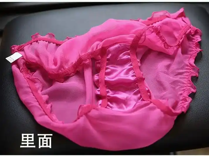性感内裤女乔其纱内裤网纱内裤纯欲透明内裤女士真丝内裤全真丝裆