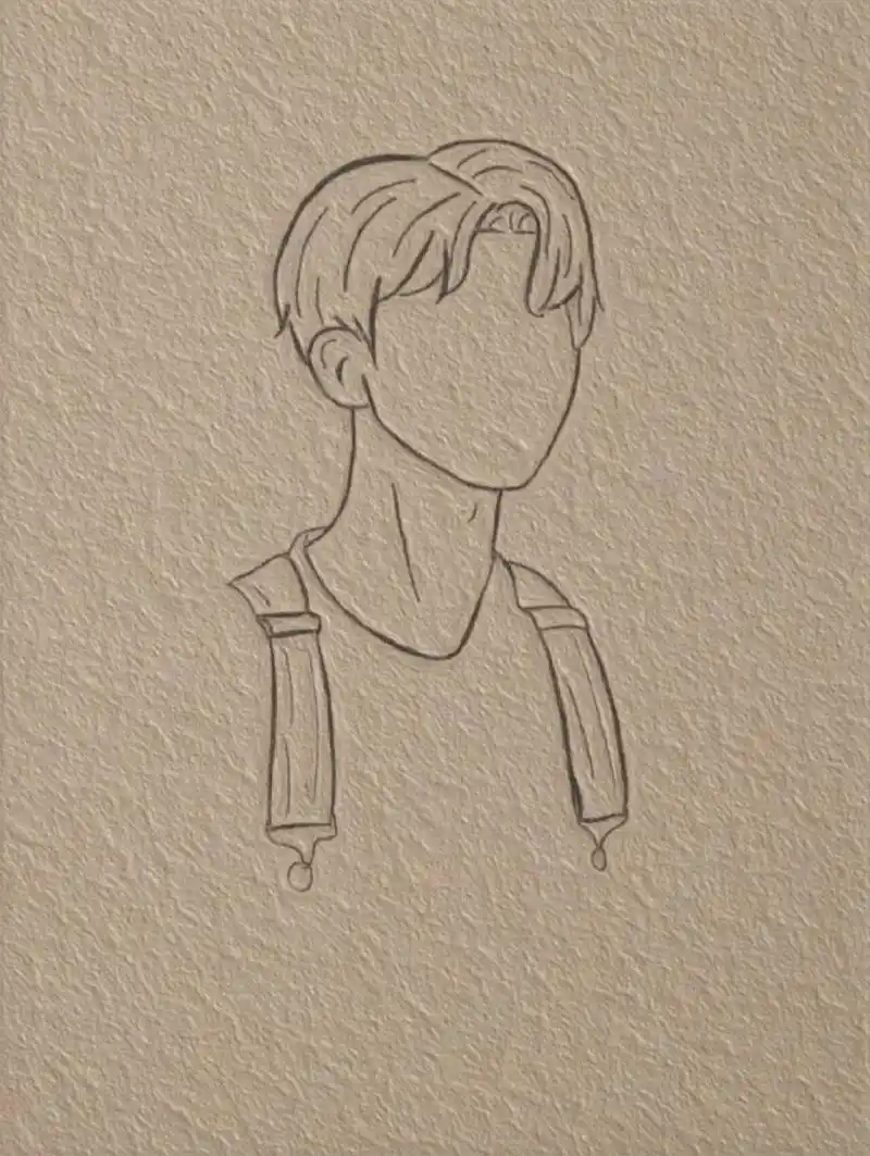 蔡徐坤简笔画教程