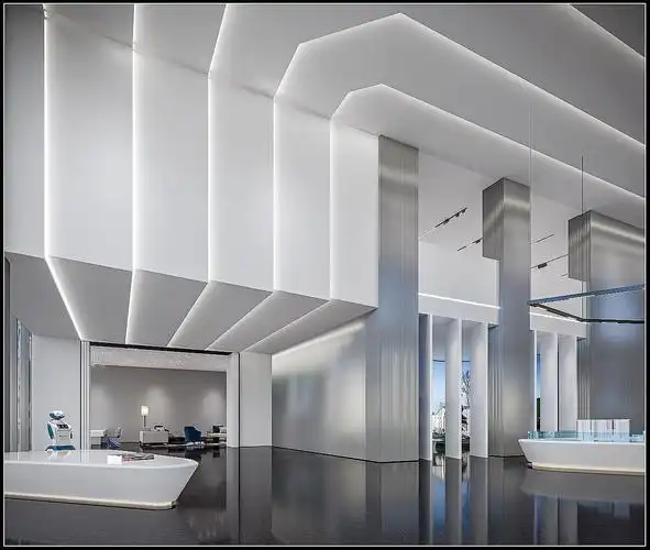 科技感美容办公室空间设计效果图装修设计|空间|其他空间|港润设计