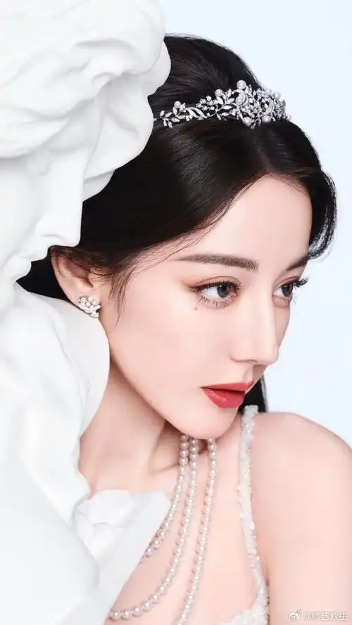 迪丽热巴希腊神女妆##迪丽热巴珍珠项链叠戴