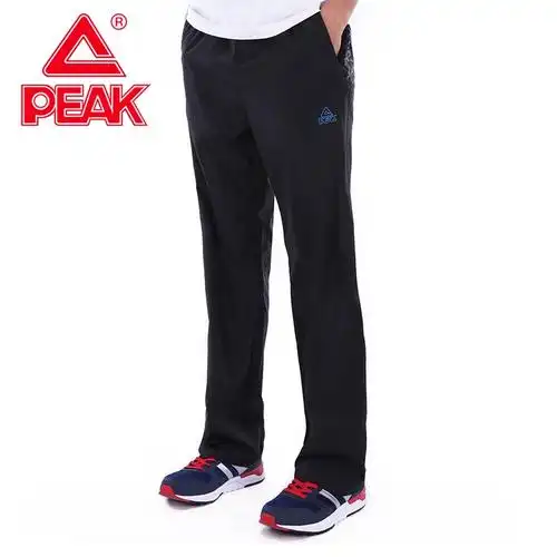 男子跑步系列单裤peak匹克运动裤男夏季透气梭织长裤