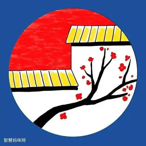 小学六年级梅花儿童画