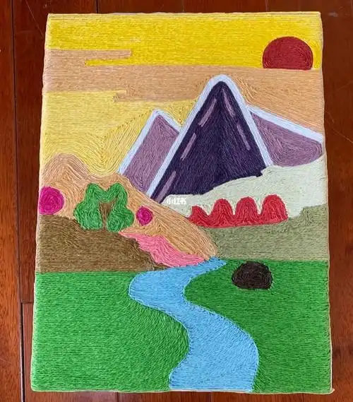 线贴画  #画画的日常  线的主题的手工作品#学前教育手工  #diy手工