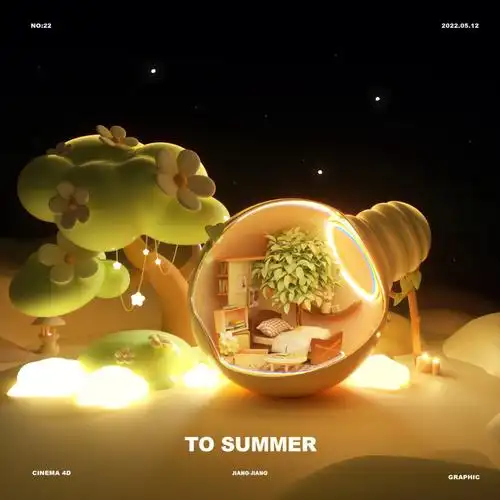 c4d电灯胆原创壁纸