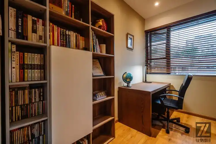 悠雅55平现代复式书房图片欣赏功能区木地板3图现代简约功能区设计