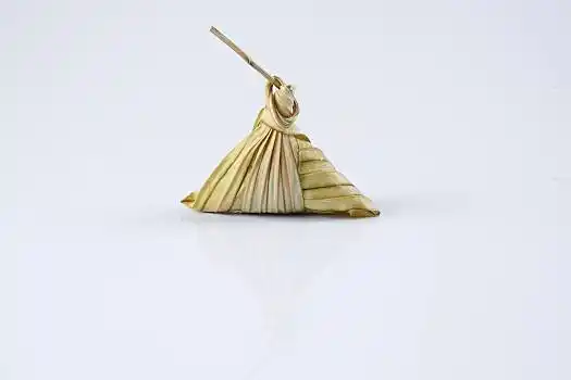 马来,盘子,米饭,饺子,包着,三角形,叶子,扇子,扇形棕榈