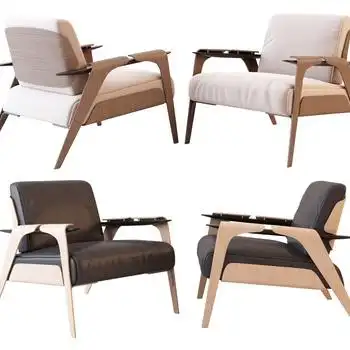 侘寂风单人休闲椅