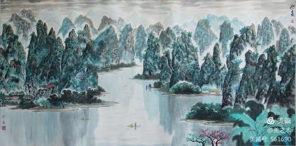 周启良中国画《风景》作品集