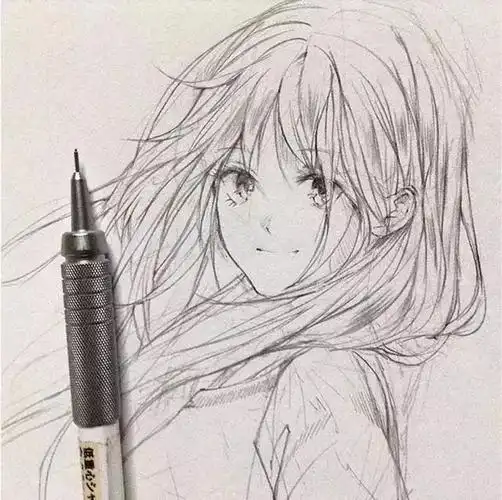 动漫人物素描,超适合画满一本速写本