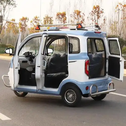 上牌电动三轮车全封闭家用小型带棚电瓶车成人接送电动三轮车