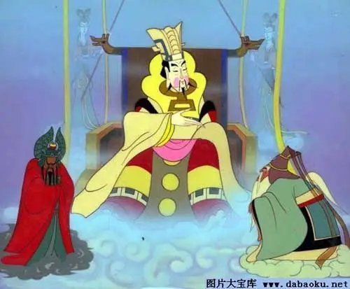 张光宇作品《大闹天宫》玉皇大帝造型.
