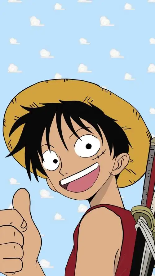 经典人物路飞炫酷插画,动漫-手机壁纸