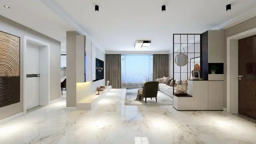 皇冠花园120平三居室现代简约风