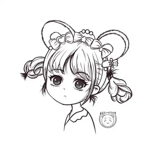 学画旅程q版头像线稿