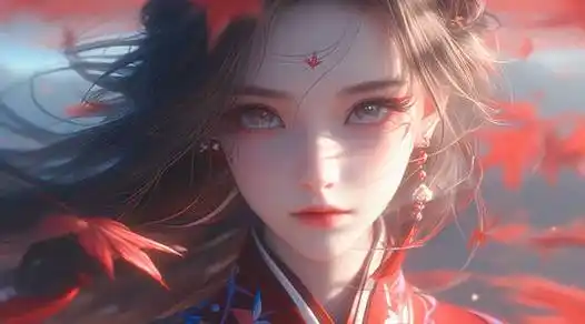 仙女仙气飘飘动漫插画女神巨龙性感手绘壁纸白发紧身美女与野兽美女