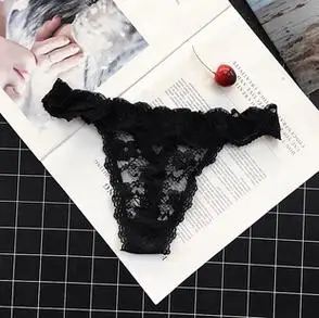 性感蕾丝丁字t字低腰内裤女透明短裤情趣底裤