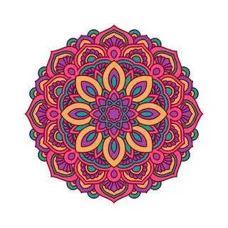 一套手绘的东方元素黑曼陀罗亚洲传统设计epsai矢量模版下载