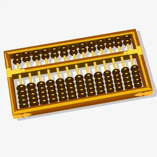 卡通算盘设计矢量图