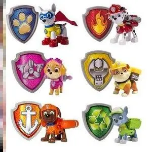 汪汪队徽章狗牌胸章手表任务平板雪花片胸针套装狗狗盾牌立大功