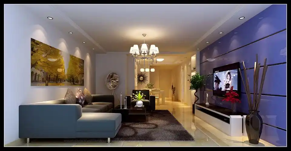 现代风格三室二厅装修设计效果图