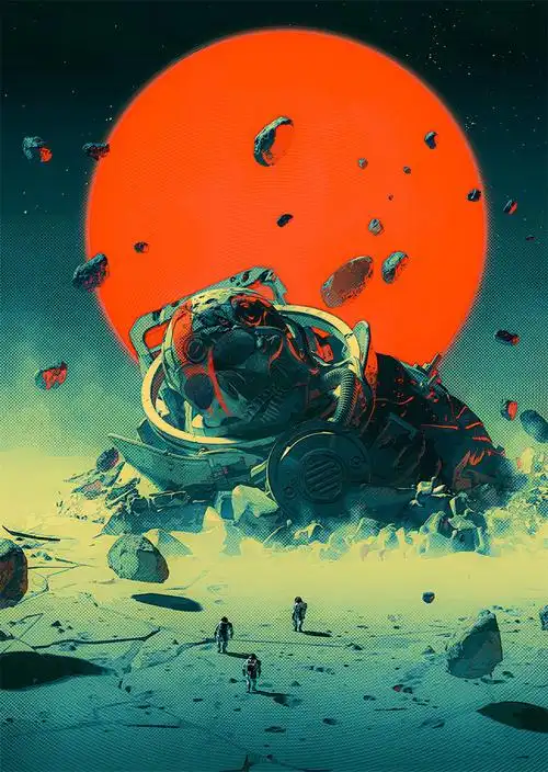 未来宇宙10张科幻概念题材插画9图