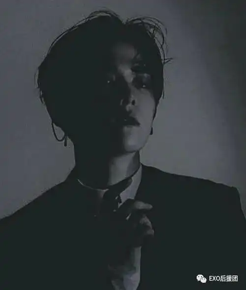 exo边伯贤黑白系列壁纸粉丝即使没有光依旧耀眼