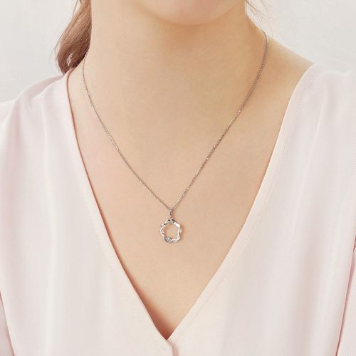 周生生pt900铂金dailyluxe双星星星钻石吊坠92212p颈饰