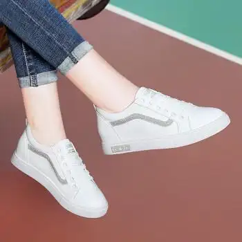 真皮小白鞋女士时尚百搭板鞋夏季透气休闲鞋舒适软底女鞋舒恋鸟鞋子