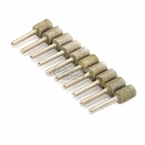 定制金刚砂磨头 粗砂磨头 柄6mm 金刚石圆柱磨头 14mm sdc80