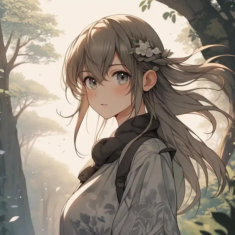 今天给大家带来一组超级美的动漫女生绿色森系头像.