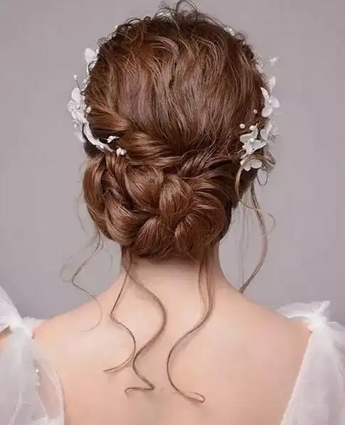 韩式新娘盘发步骤