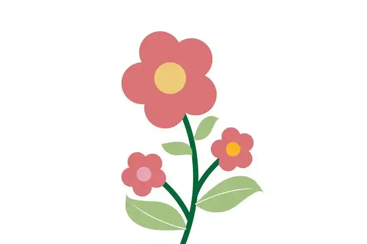 简笔画送自己一朵小花花