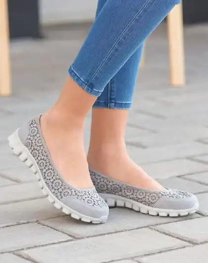 斯凯奇凉鞋女夏蕾丝浅口一脚蹬鞋单鞋平跟鞋休闲鞋女鞋子女士凉鞋