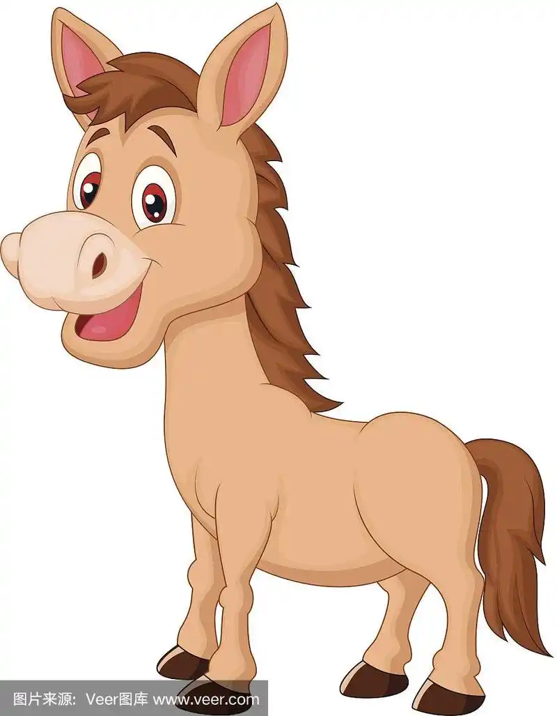 卡通可爱的马