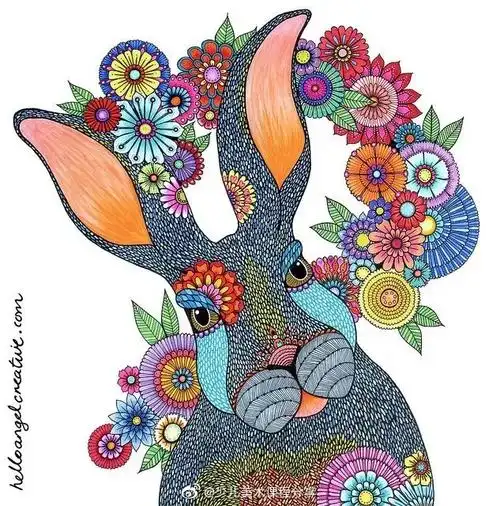 创意美术##彩色线描##黑白线描插画