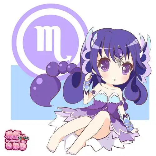 的简笔画古装在这需要十二星座的q版人物动漫图……性别都是女滴,12个