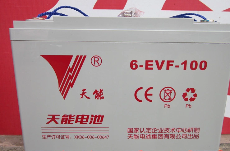 天能 牵引蓄电池6evf12v电瓶100ah