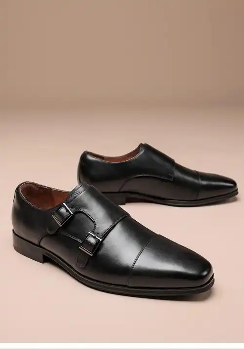 杜班乔威轻奢品牌夏季新款三接头男士皮鞋男头层牛皮商务鞋英伦风男