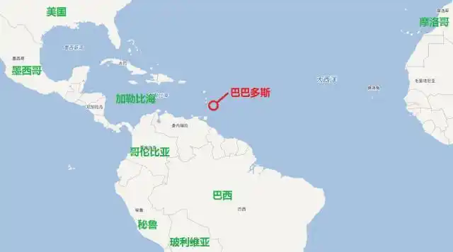 袖珍岛国巴巴多斯,整个国家相当于三亚的1/5大小,全国40%都是