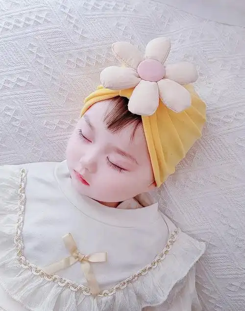 贝娜茜婴儿帽子春秋薄款女宝宝可爱超萌新生儿胎帽夏季单层网红婴幼儿