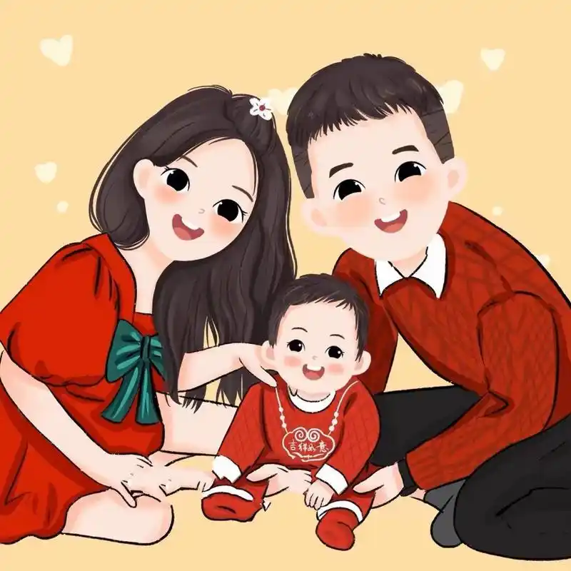 一家三口头像集合～你留言我做图